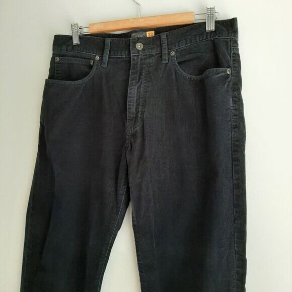 J.CREW 100% Cotton Slim Straight Leg Corduroy Pants Black Men's Sz 32 - Picture 4 of 11